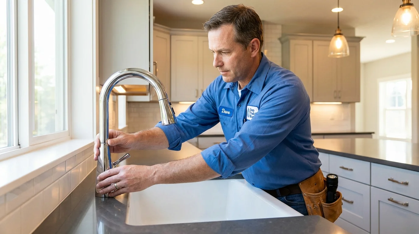 Kitchen faucet installation by Johns Plumbing LLC in Oak Ridge